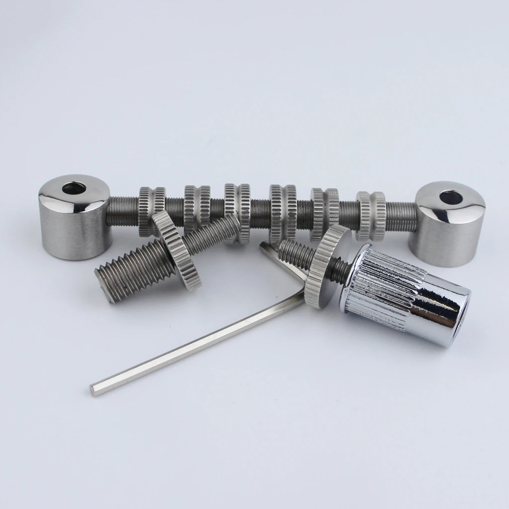 Stainless Steel Space Control Adjustable Roller Guitar Bridge Base Screw Thickness Optional