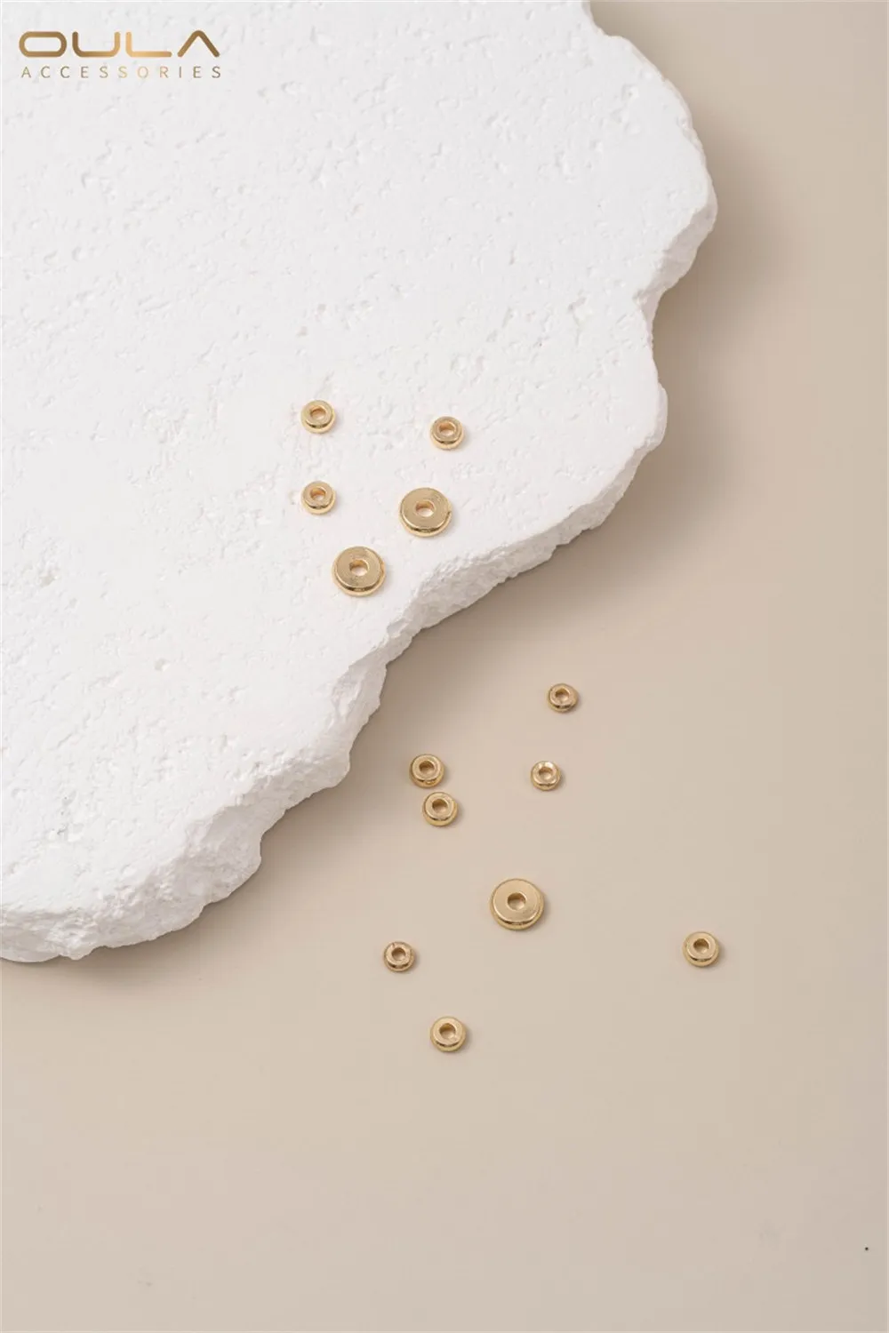 

Позолоченные бусины 14 карат, бусины-разделители, плоские бусины, свободные бусины, браслет «сделай сам», ювелирные аксессуары ручной работы