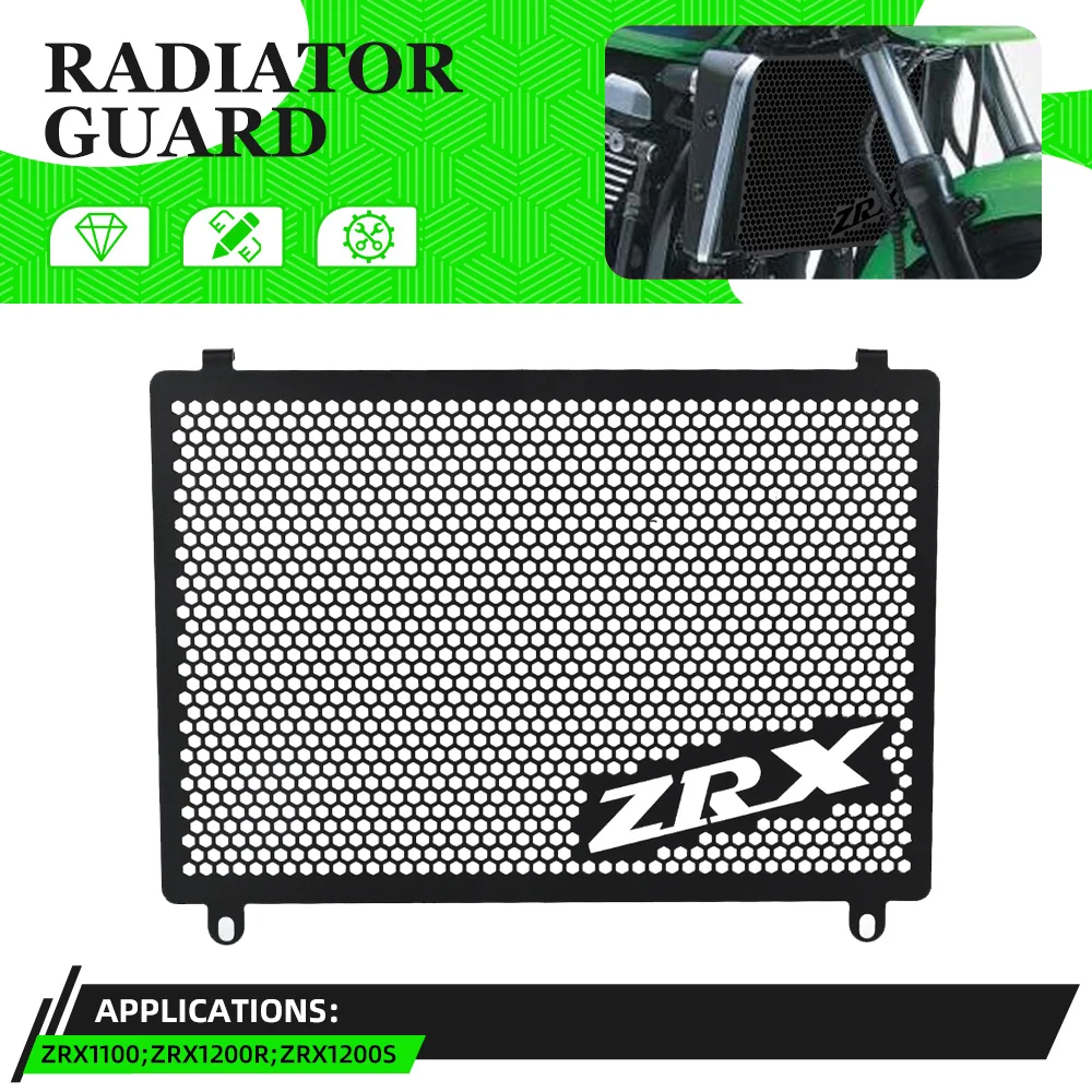 

For Kawasaki ZRX1100 ZRX1200R ZRX1200S 1997-2004 Motorcycle Accessories Radiator Grille Guard Protection Cover ZRX 1100 1200 R S