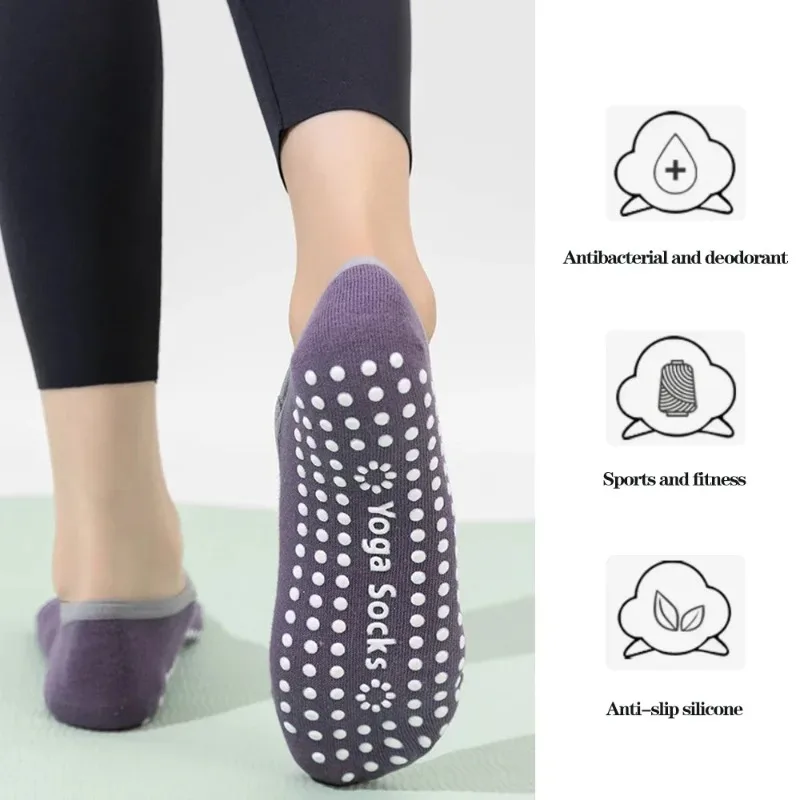 Kaus Kaki Yoga 1/4p, Kaus Kaki Anak-anak, Katun, Silikon Anti Selip Profesional, Kebugaran Dalam Ruangan, Menari, Kaus Kaki Olahraga Pilates Pemula