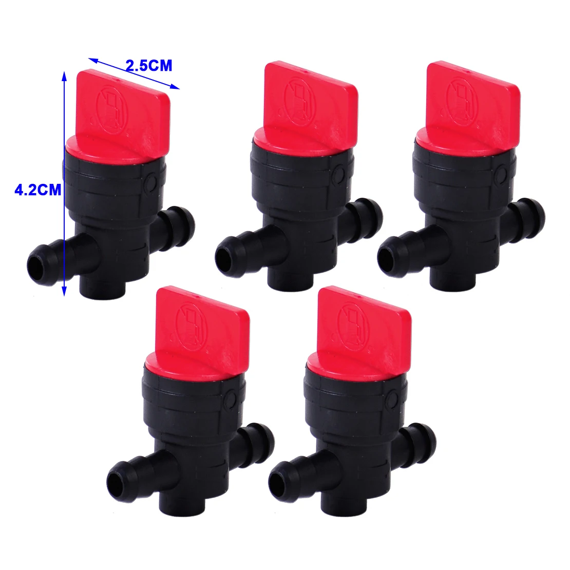 LETAOSK 5pcs Lawn Mower Parts InLine Straight Fuel Gas Cut-Off Shut-Off Valve Petcock 493960 494768 for Briggs Stratton Quantum