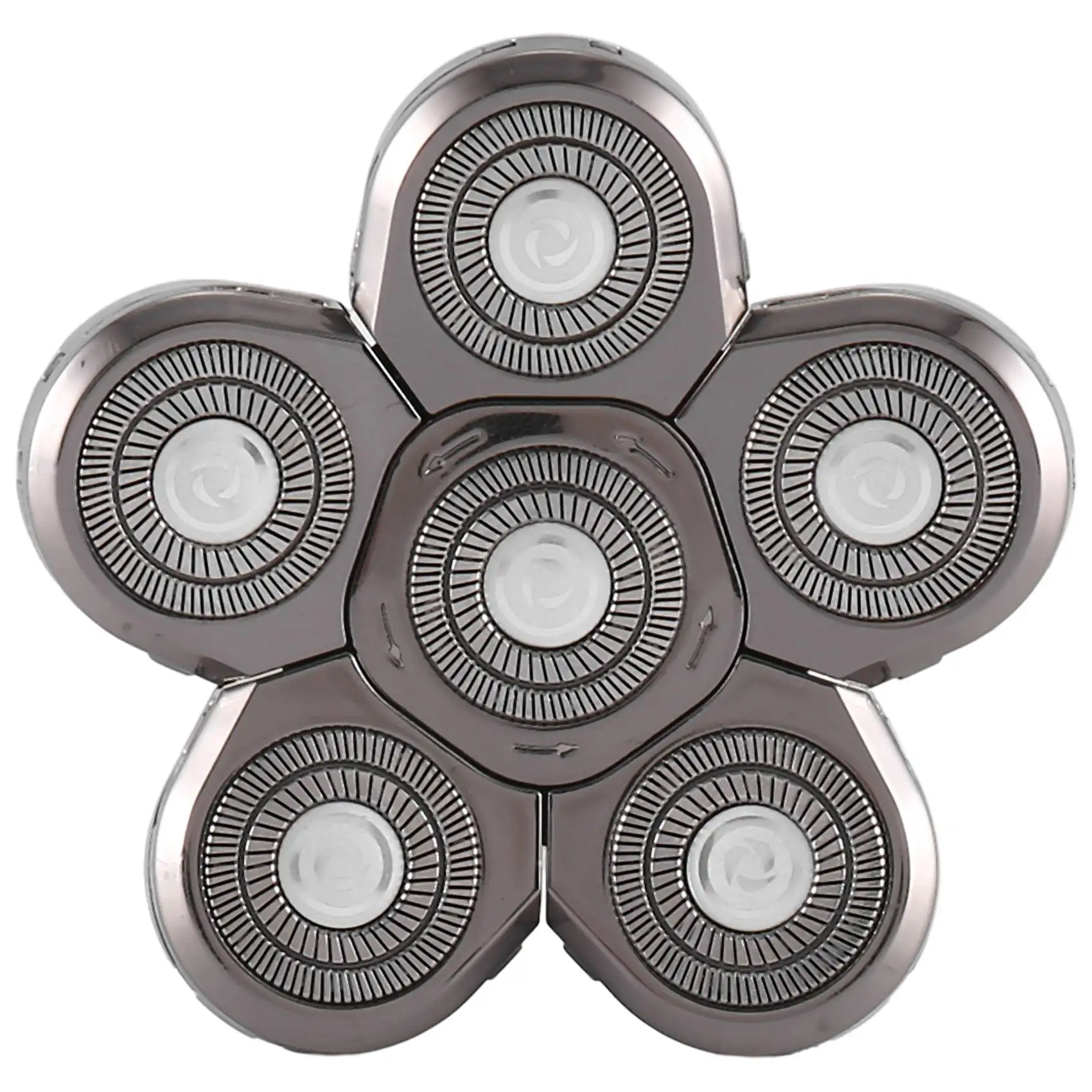 رؤوس ماكينة حلاقة كهربائية للرجال، شفرة حلاقة كهربائية بديلة، 6 شفرات، ماكينة حلاقة بديلة أصلع كما هو موضح