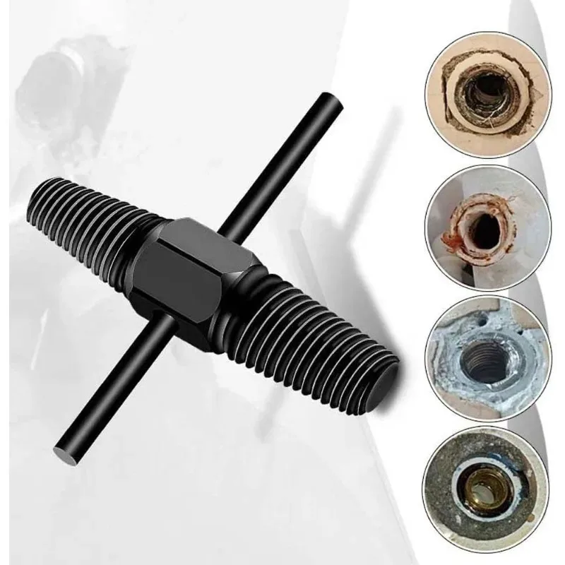 Broken Screw Extractor Tool for Water Pipe Valve Faucet Dual Purpose Break Bolt Remover Disassembly Kit Sturdy Repair Tool