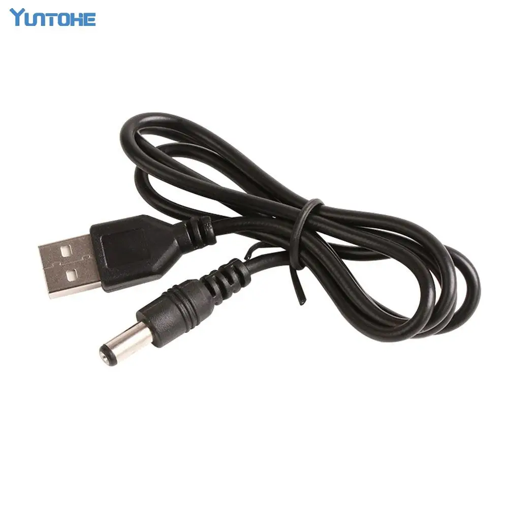 100pcs/lot 80cm USB Power Charging Cable DC5.5mm*2.1mm USB TO DC 5.5*2.1 mm Power Cable jack Black