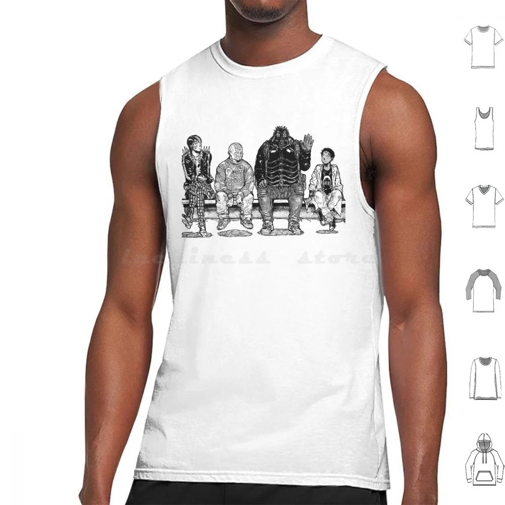 Dorohedoro Benched Tank Tops Vest Sleeveless Dorohedoro Caiman Kaiman 13 Vaux Kasukabe Nikaido Noi Shin En Fujita Ebisu Manga