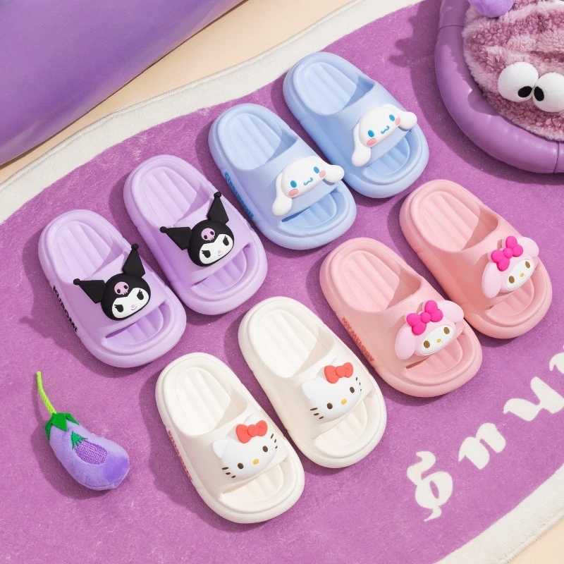 

Sanrio Summer children's slippers hole-shaped shoes rainbow slippers kids shoes for girl children slippers baby beach shoes