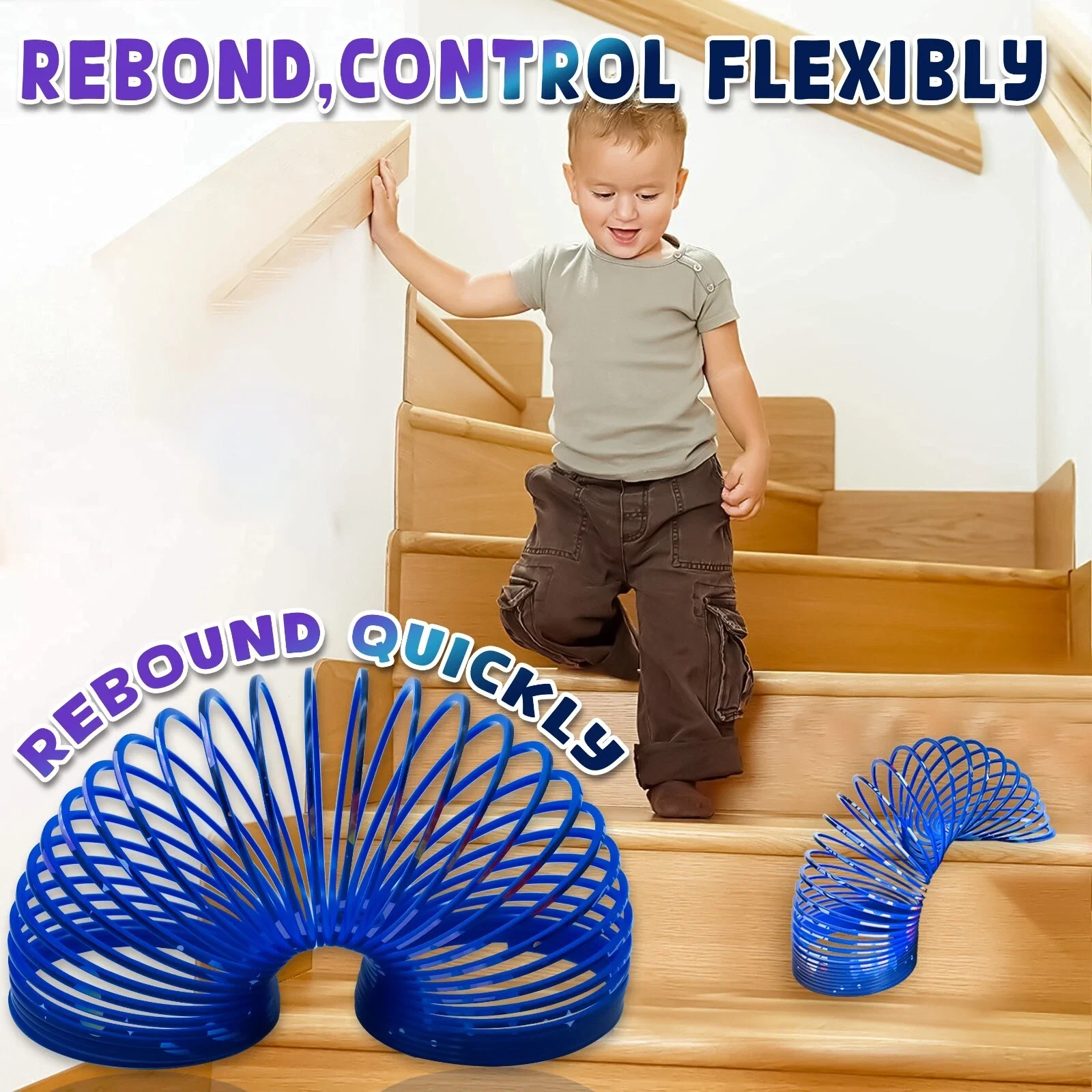 

1/3/6 шт. Волшебная пружинка-спираль «Звездное небо» с радугой, развивающая игрушка для снятия стресса для детей