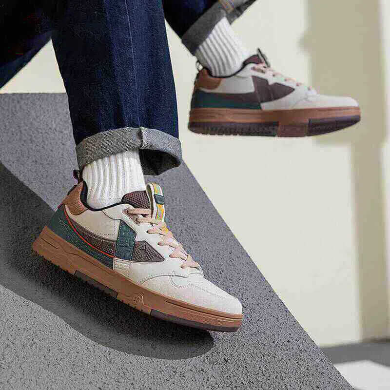 Xtep STEP-1 Skateboarding Shoes For Men 2024 Autumn Street Style Skate Shoes Durability Comfortable Sneakers 976319310043
