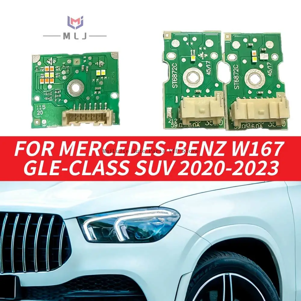 

New White DRL Boards Low Version For Euro 2020 2021 2022 Mercedes W167 GLE Class Headlight Daytime Running