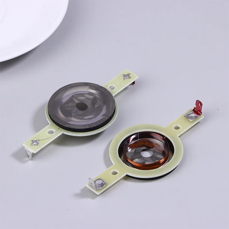 2Pcs 25.4MM Tweeters Voice Coil Round Speaker Treble Coil Horn Titanium Film Copper Clad Alumium Diaphragm Repair Parts