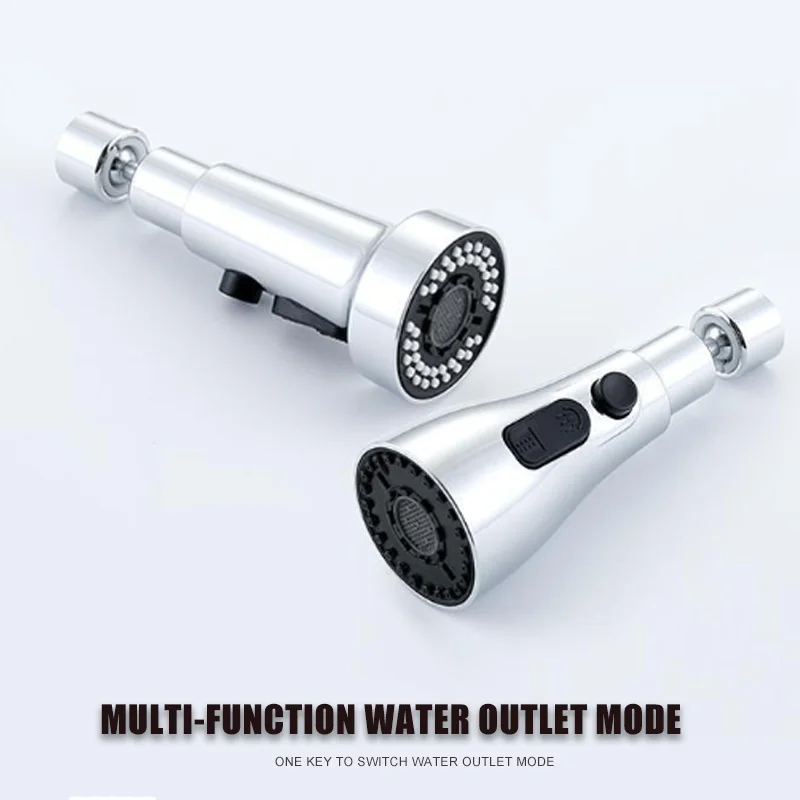 3 Mode Shower Head Kitchen Pull Out Faucet Sprayer Nozzle ABS Kitchen Flush High-Pressure Faucet Sprayer Tap Replacement Head