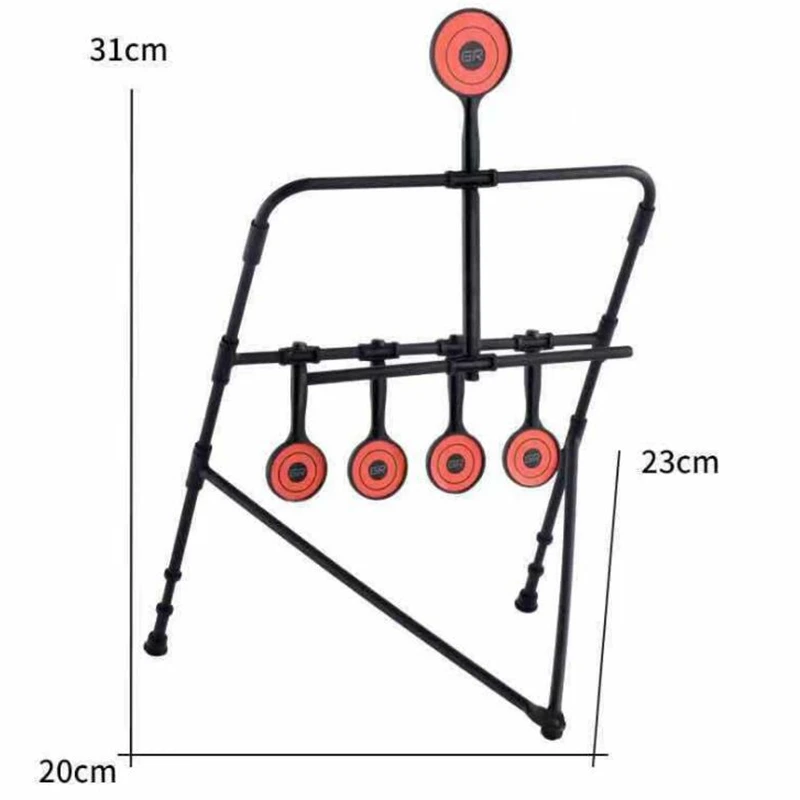 Pistola BB de 5 placas para practicar niños, objetivo de tiro, juguetes para niños, entrenamiento de tiro, autorreinicio interior, modelo real, tiro