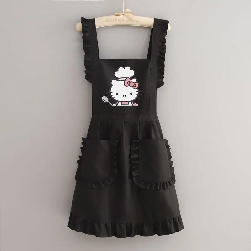 

Sanrio Hello Kitty Apron Kawaii Breathable Work Foreign Style Anti-fouling Household Waist Kitchen Cooking Special Work Clothes