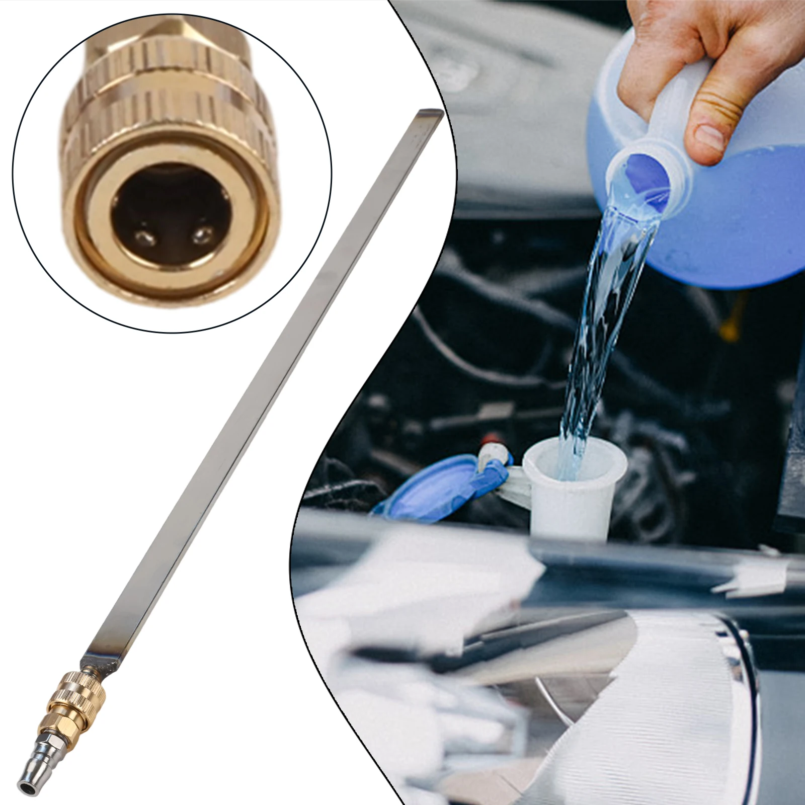 60cm Car Radiator Cleaning Tool Vehicle Water Tank Cleaning Tool Adapter Automotive Cleaning Tool Steel Construction Material