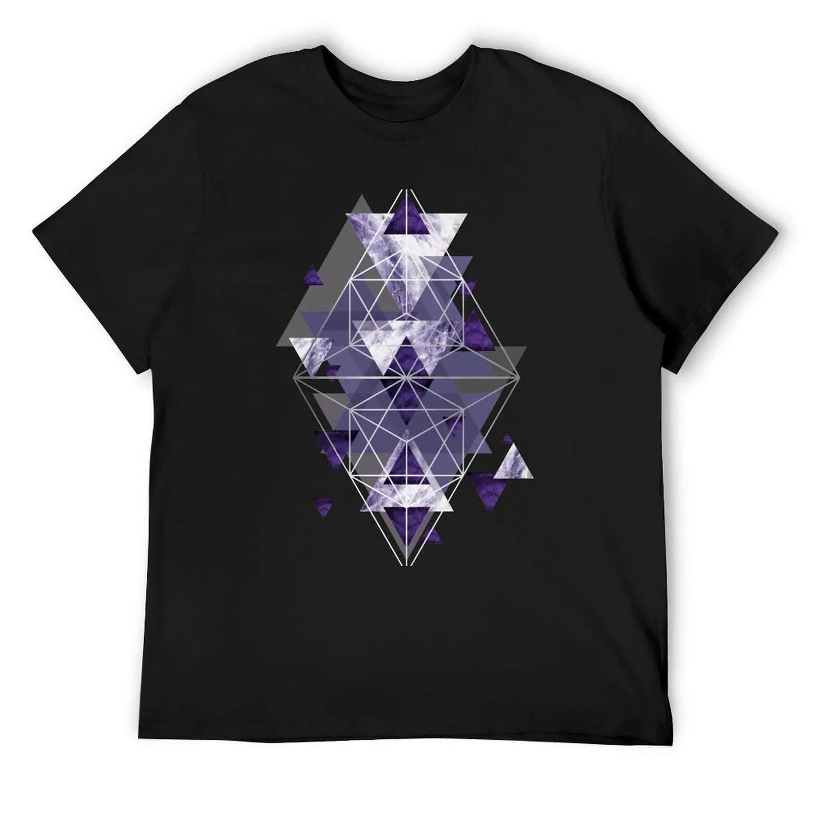 Ultra Violet Geometric T-Shirt anime figures rapper graphic tees man t shirt Short sleeve tee men