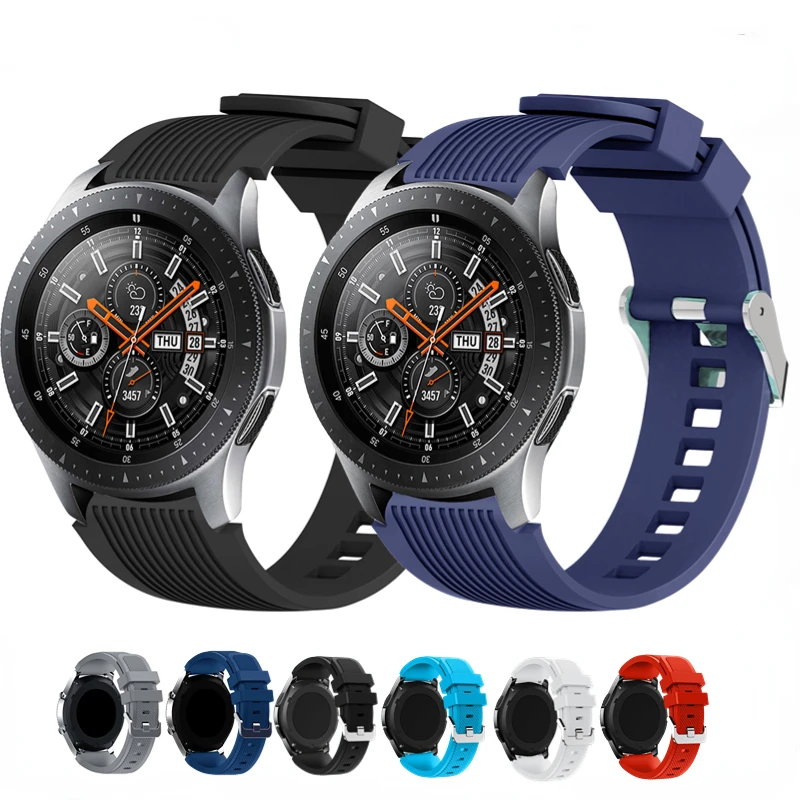 22mm 20mm Silicone band for Samsung Galaxy Watch 3 45mm/Gear S3 Frontier/Huawei Watch 4/3 GT2 46mm/Huami Amazfit GTR 47mm Correa