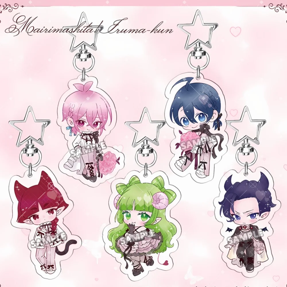 Anime Mairimashita! Iruma-kun Acrylic Keychains Cute Asmodeus Clara Opera Kawaii Bag Pendant Fans Collection Gift Key Rings