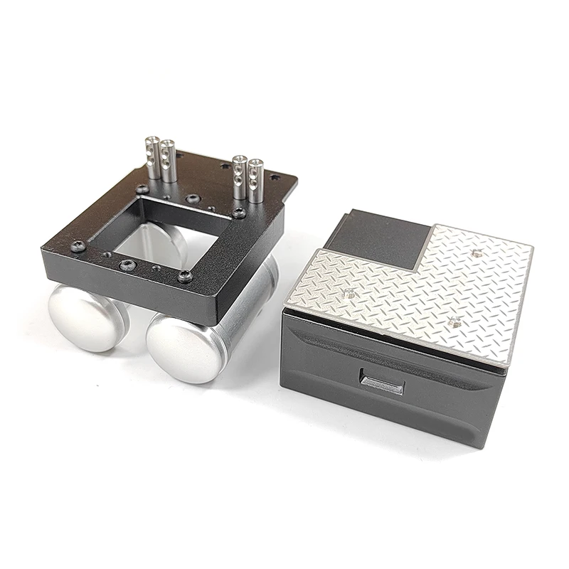 MODO Model Metal Simulation Battery Case for 1/14 Tamiya RC Truck For VOLVO FH16 56360 Parts Rc Accessories