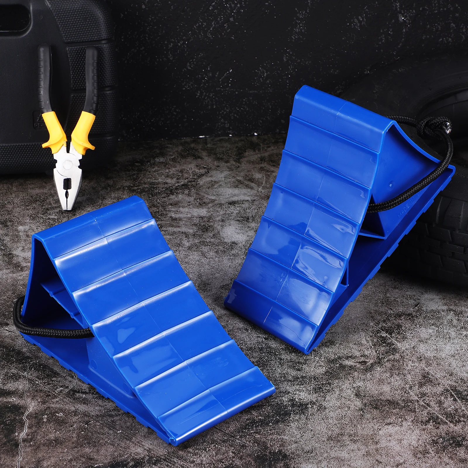 

2Pcs Wheel Chocks Heavy Duty Non Slip Vehicle Stopper for Trucks Trailer Stable Parking Tire Block Wheel Chocks