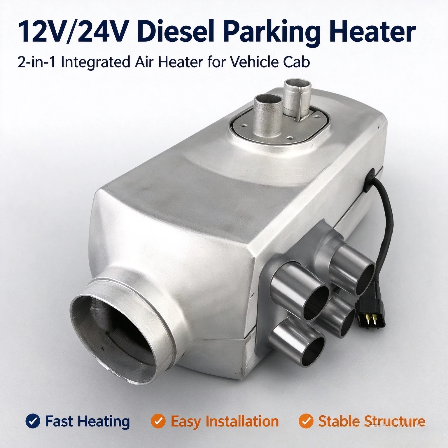 For 24V 12V Diesel Air Heater for Truck Car RV Integrated Parking Heater Electric Vehicle Cabin Heating System Wood Burning