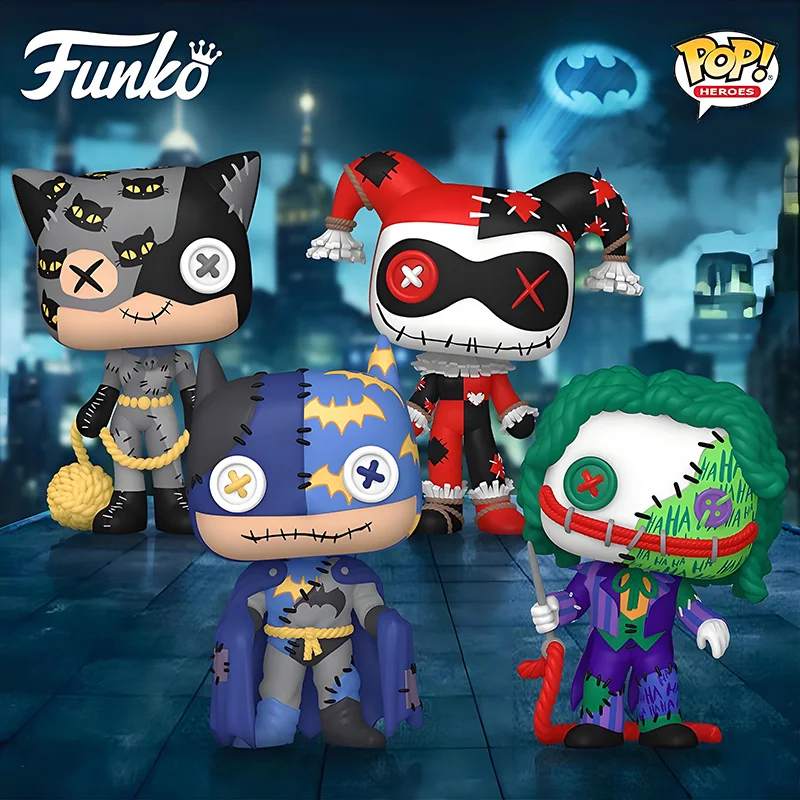 

Genuine Edition FUNKO POP DC Comics Patchwork Batman Anime Action Figure Desktop Decoration Ornament ModelToys Collectible Model