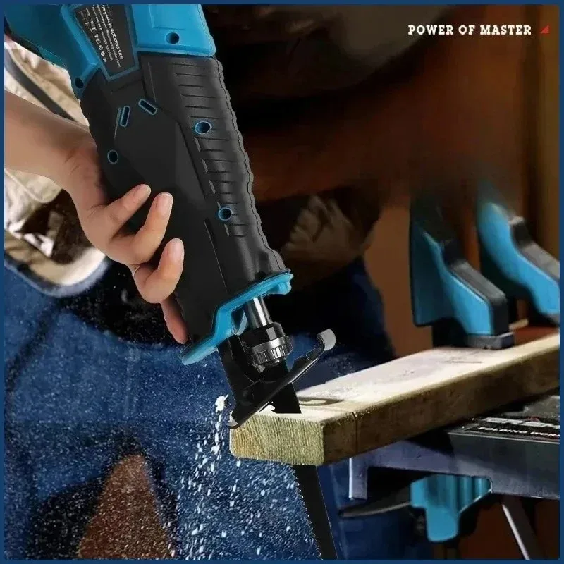 

Makita-Brushless Cordless Reciprocating Saw, Electric Power Tool, Portable, Wood, Metal Pipe, Cutting Chain Saw, 18V