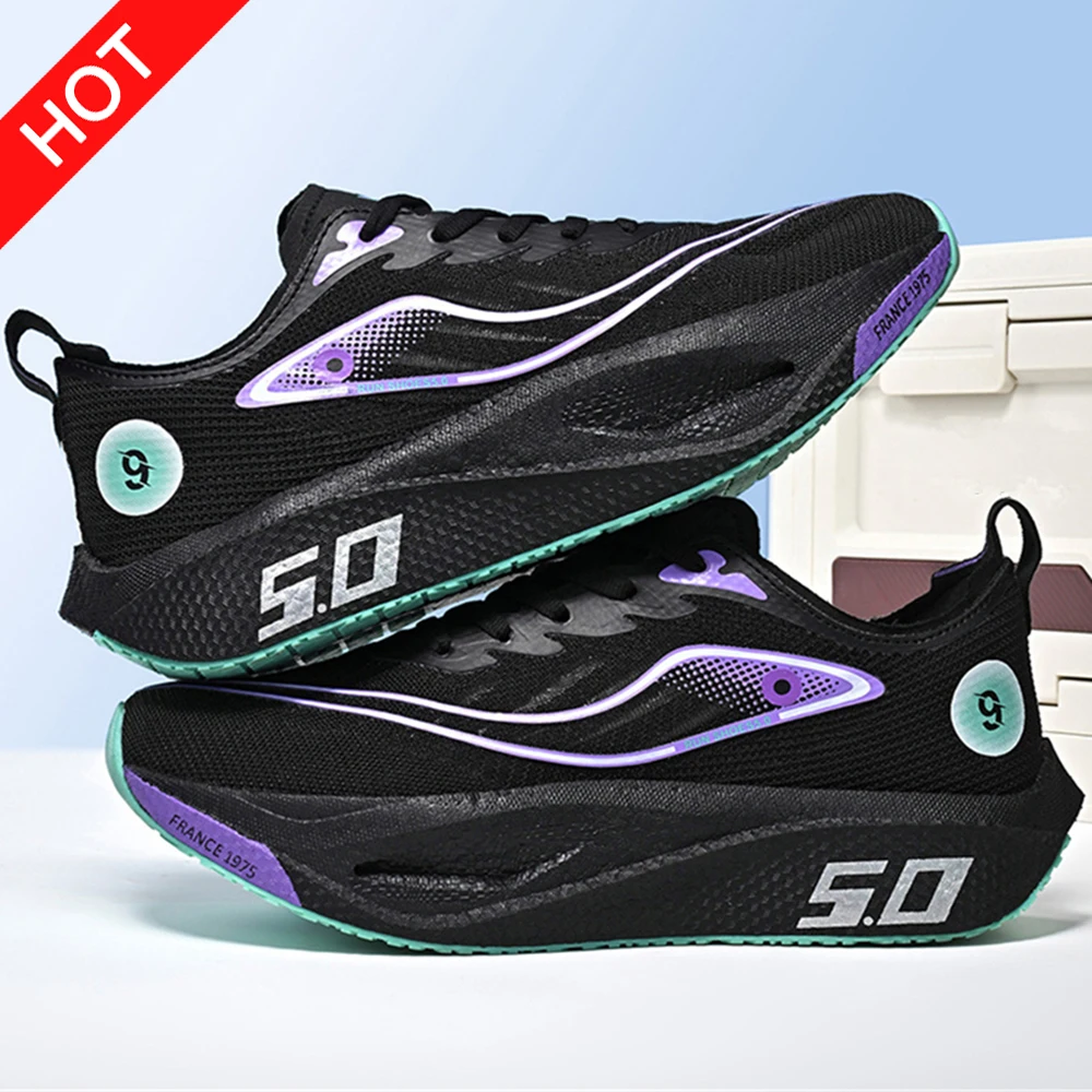 

New Running Shoes Carbon Board Marathon Men Sports Breathable Lightweight Women's Comfortable Athletic Nonskid Sneakers Casual