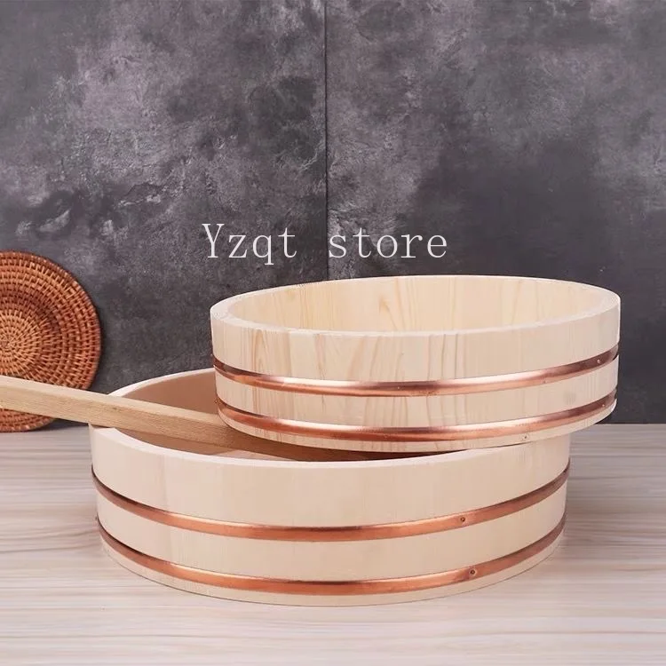 Sushi Rice Bibimbap Wooden Basin Copper Phnom Penh Sushi Bibimbap Wooden Basin Japanese and Korean Bibimbap Basin Wooden Sashimi