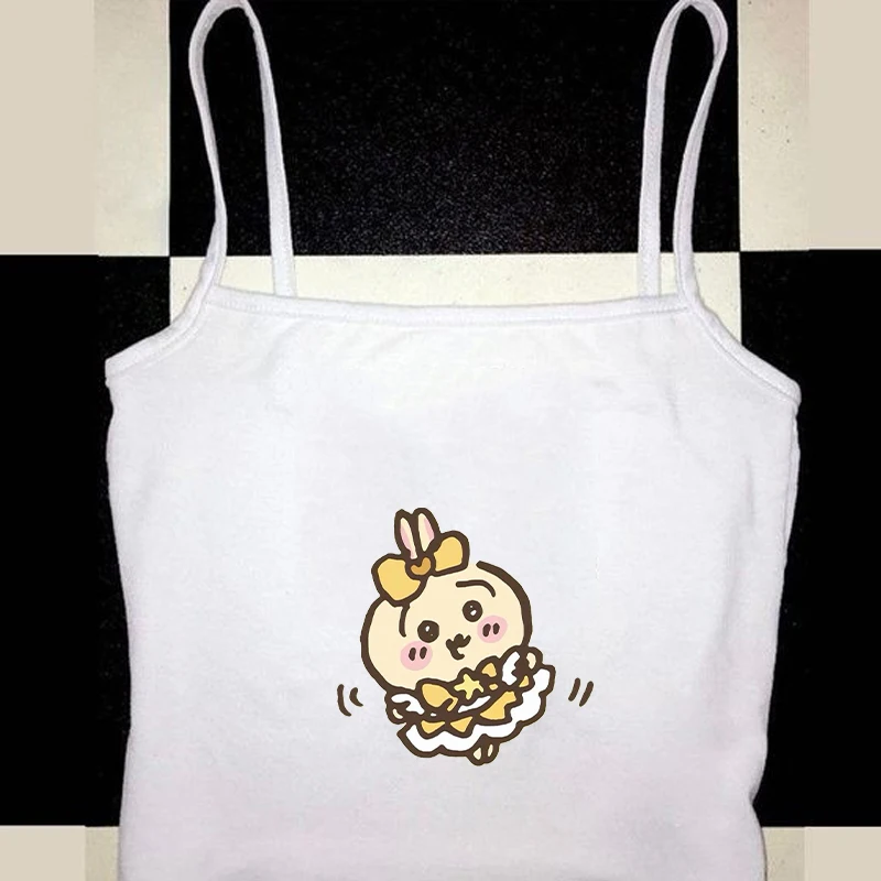 Letnia koszulka Mickey Cartoon Minnie Mouse modny nadruk kamizelka krótki Top 2025 Y2k ubrania codzienne