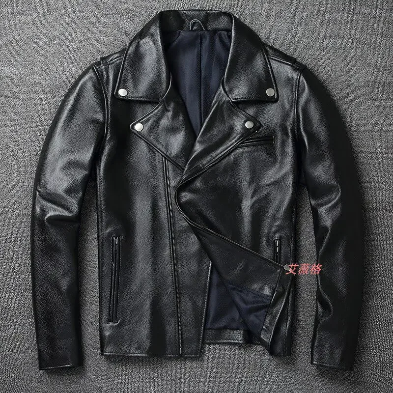 

Мотоциклетная одежда Harley: импортная мужская куртка из натуральной кожи (первый слой), приталенная, с отложным воротником, утепленная, молодежная.