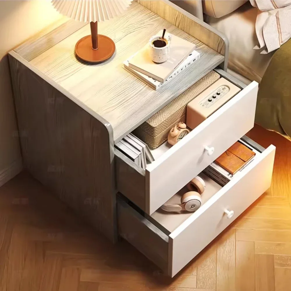 Storage Cabinets Nightstands for Bedroom Furniture Modern Small Bedside Table Simple Storage Cabinet with Lock Bedroom Furniture