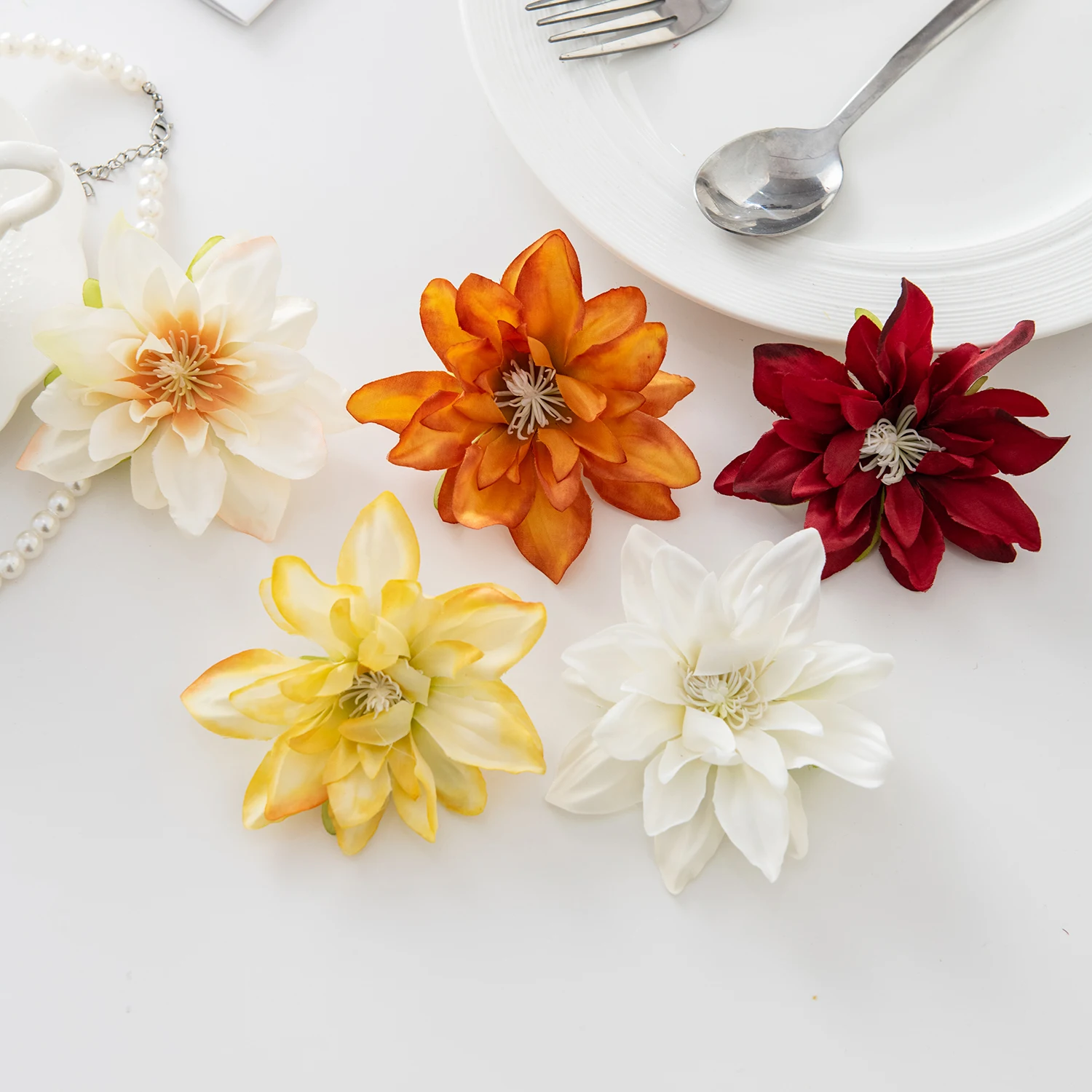 50/100 Stück Künstliche Seidenblumen, Große Lotusblumen, Großhandel, Heimdekoration, Tischdekoration, Kranz, Hochzeits- und Brautaccessoires, Kopfschmuck, DIY-Geschenkbox – Detail 6