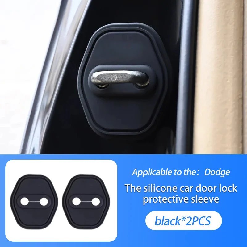Car Door Lock Cover Protective Buckle Cover Sticker For Dodge Journey 2009-2024 Dart Durango Nitro Accessories