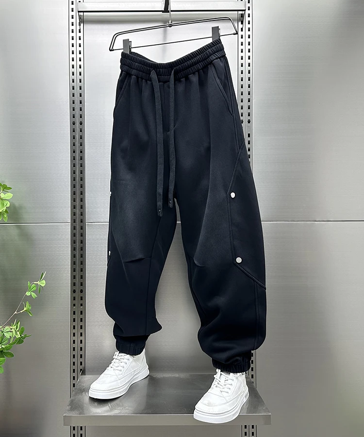 Autumn Winter New American Fashion Trend High Street Wide-Leg Pants Loose Casual Youth Popular Stylish Long Pants for Men