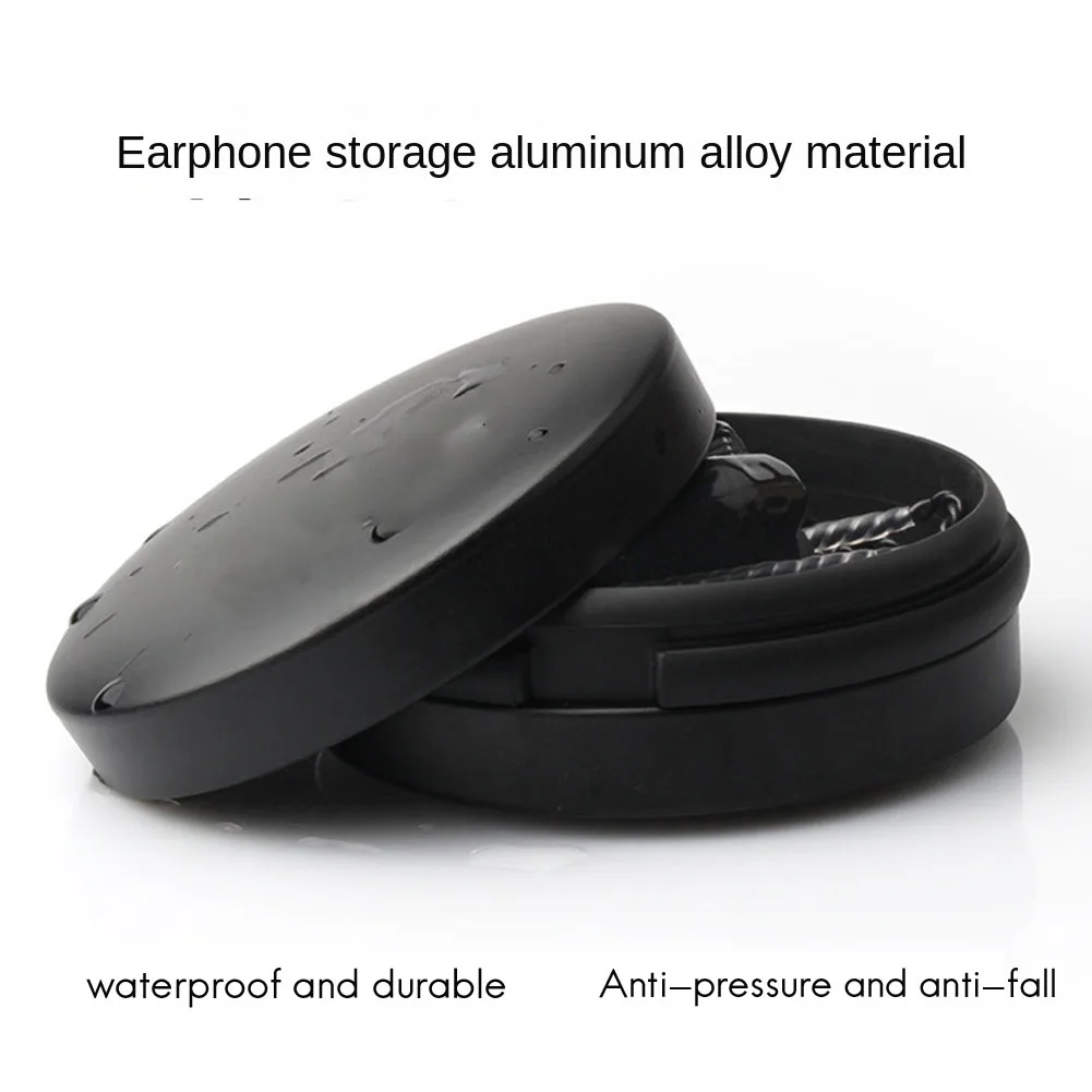 ABVG-Metal Earphone Box For MINI Portable Drop-Proof Pressure-Resistant Aluminum Alloy Headphone Storage Box