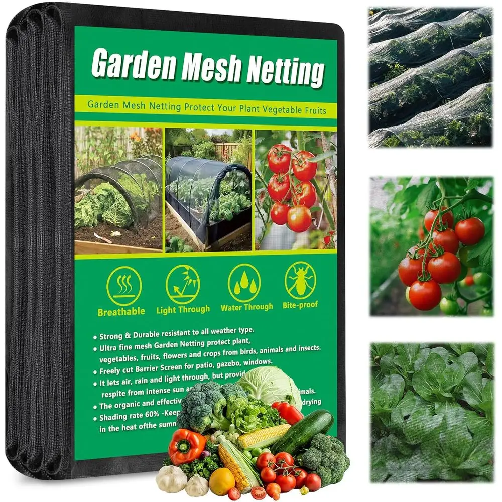 Thicker 33mm Garden Mesh Netting for Pest Barrier, Ideal for Raised Beds, Tree Protection, and Berry Bushes, 30% Shading