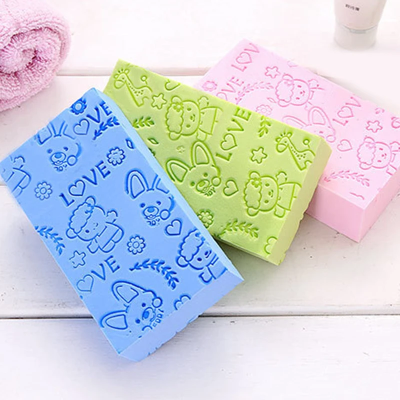 Baby Bath Sponge Non Rub Bath Towel Rubbing Sponge Body Skin Shower Massage Bath Clean Children Dead Skin Remover Washing Tools