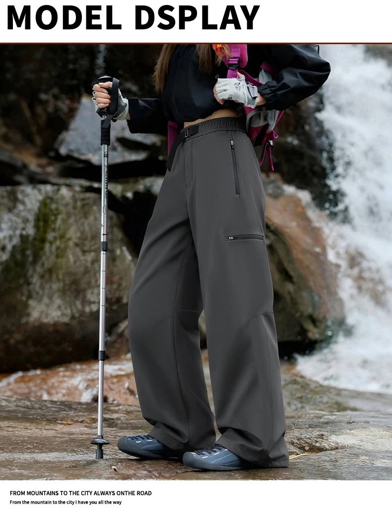 Damen Wasserdichte & Winddichte Outdoor-Hose Kratzfestes Gewebe für Allwetter-Abenteuer – Detail 4