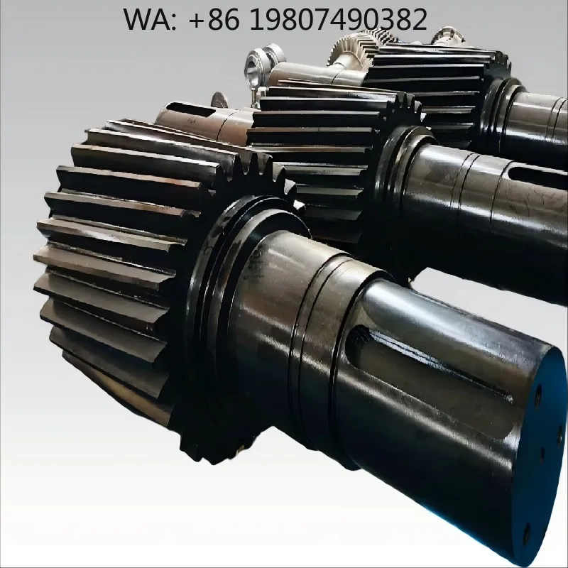 Heat Treated Forged Helical Spur Gear Shaft, Heavy Duty Mining Transmission Shaft, Durable Component for Mining Metallurgy Reduc