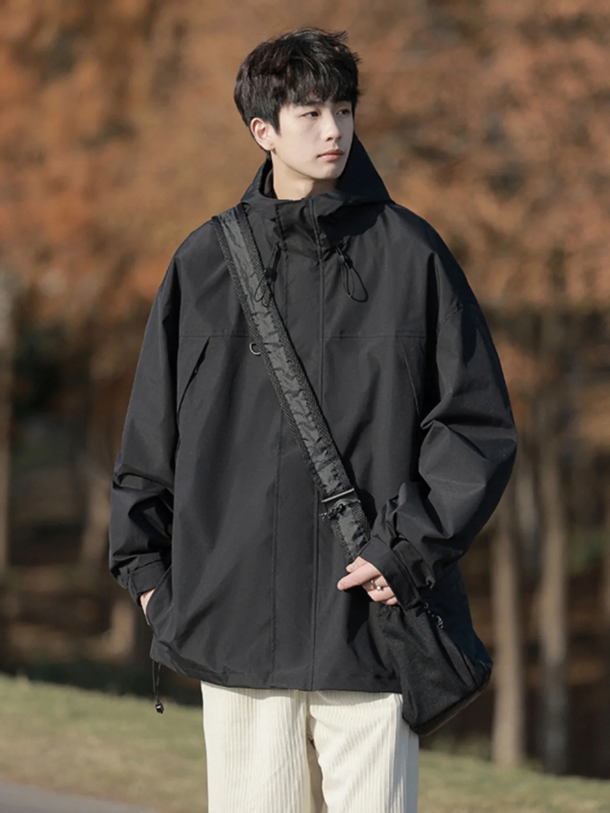 

Thiened American Sle водонепроницаемая куртка мужская весенне-осенняя винтажная куртка для мальчиков Cool Bla Samurai Sle пальто длинное све свободного покроя