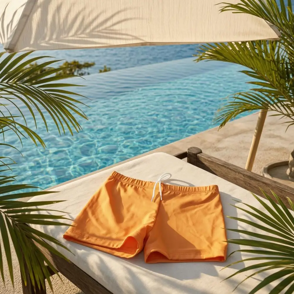 Quick-Drying Kids Swimming Trunks Waist Stain-Resistant Soft Breathable Comfortable Fit Boys Girls Swim Shorts for Beach Pool