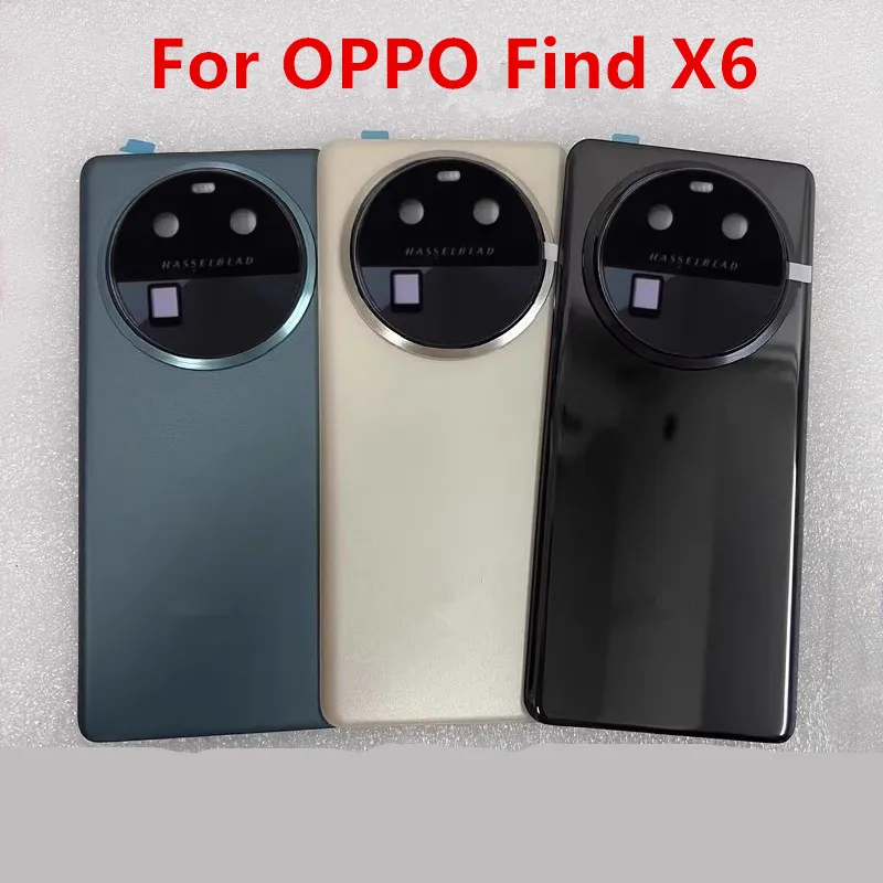 X 6 FindX6 Housing For OPPO Find X6 Battery Back Cover Repair Replace Door Phone Rear Case + Camera Lens PGFM10