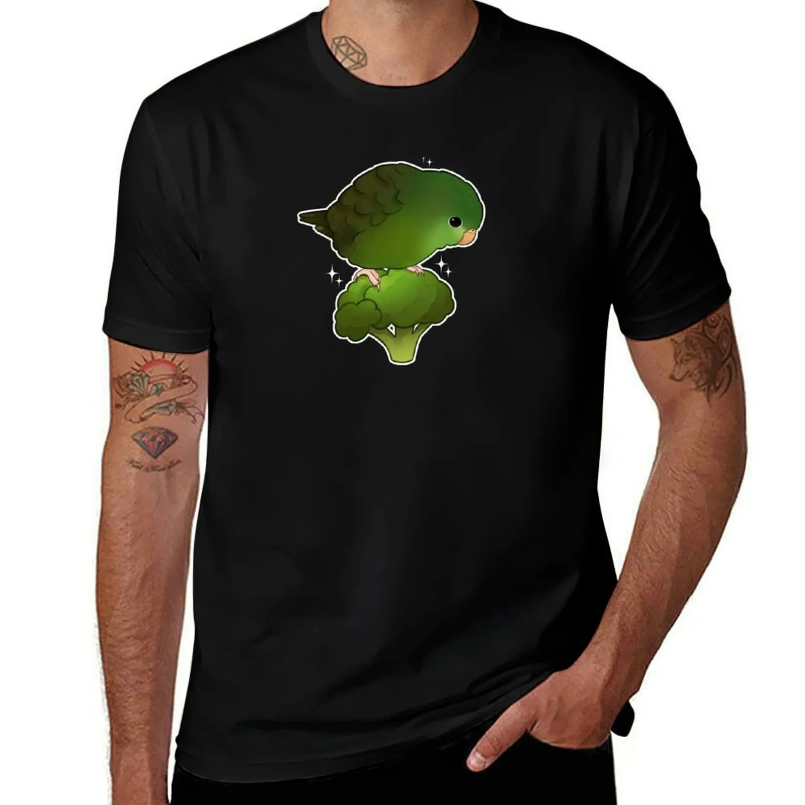 

Broccoli Birb T-Shirt t shirts for man graphic tees men t shirt cotton 100%