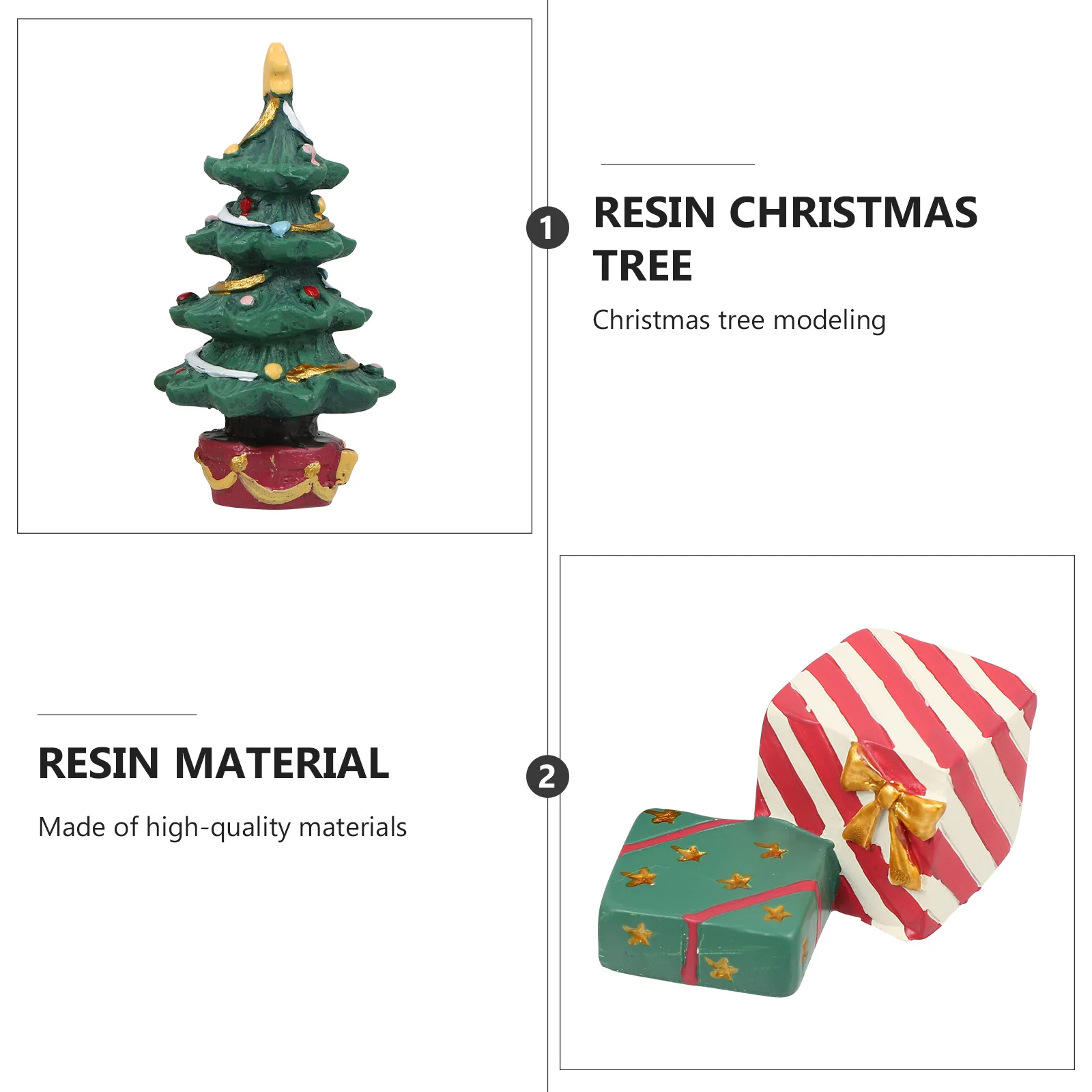 

1Set Mini Christmas Tree Resin Aquarium Ornament Fish Tank Decoration Xmas Landscape Gift Box Xmas Aquarium Ornament