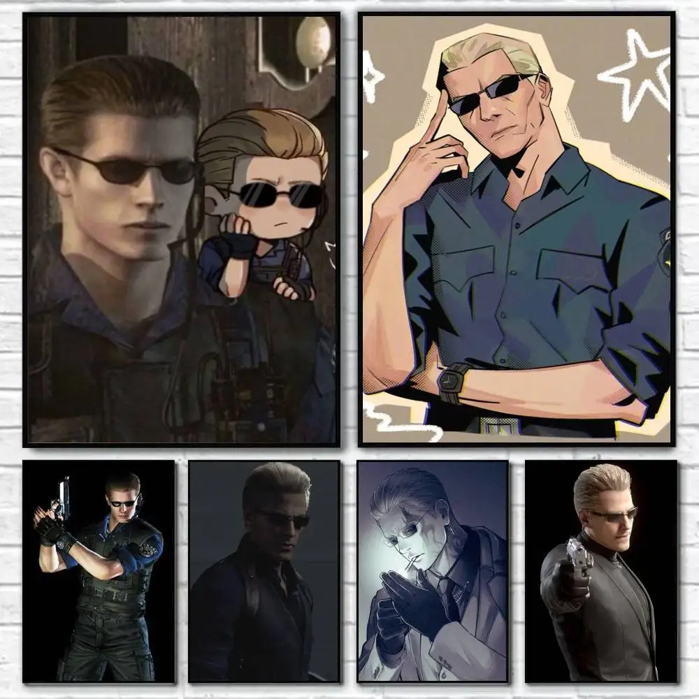 Resident Evil  Albert Wesker  Anime Character Poster HD Print Wall Art Home Decor