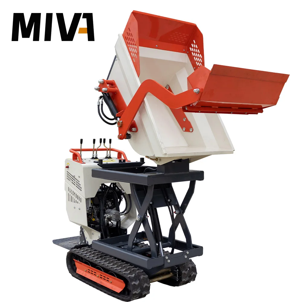 High-Quality Multi-Functional 1ton Transportation Mini Dumper Truck Engineering Farm Transport Tracked Small Dumper Customized