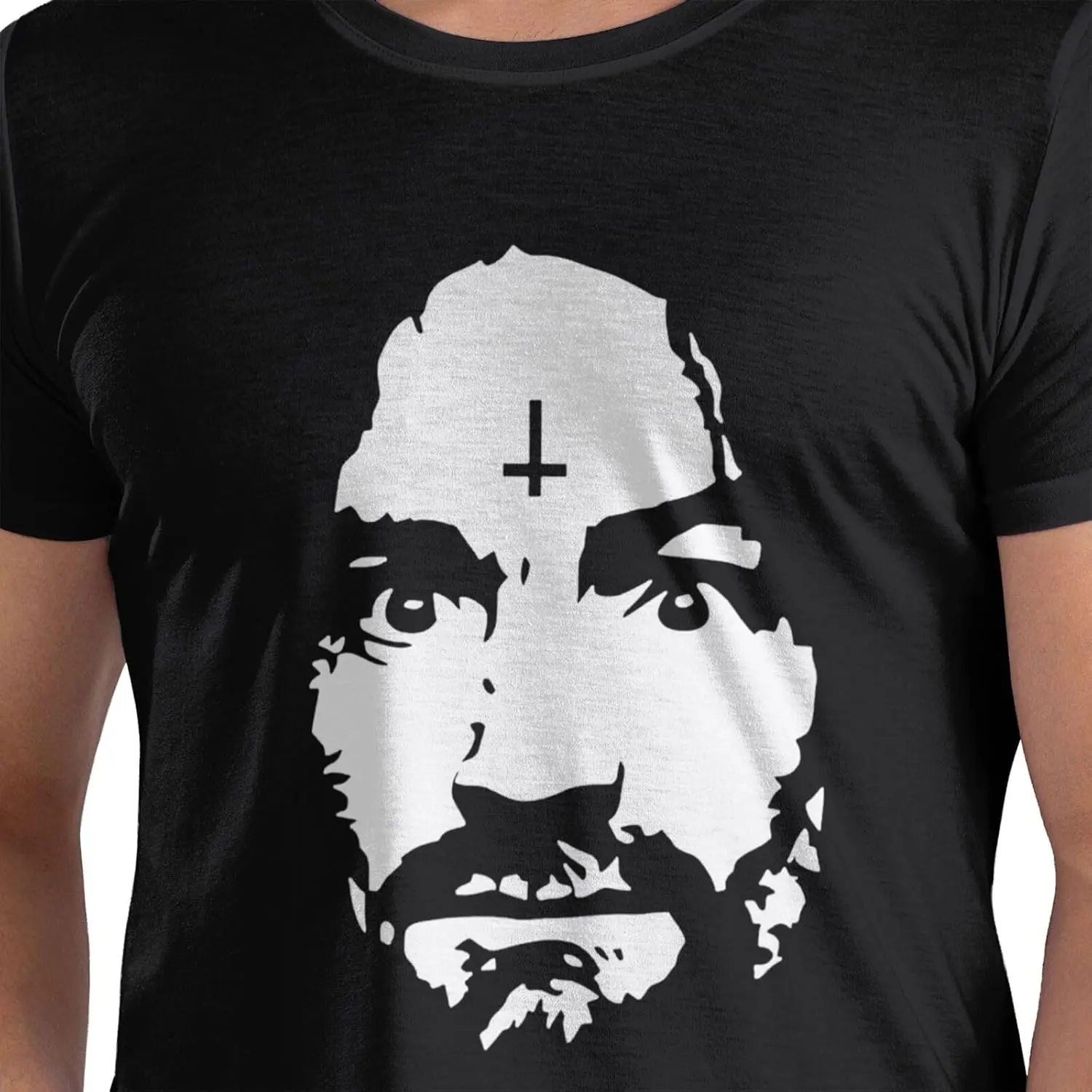 تي شيرت تشارلز ميوزيك مانسون تي شيرت رجالي صيفي قطني برقبة دائرية وأكمام قصيرة