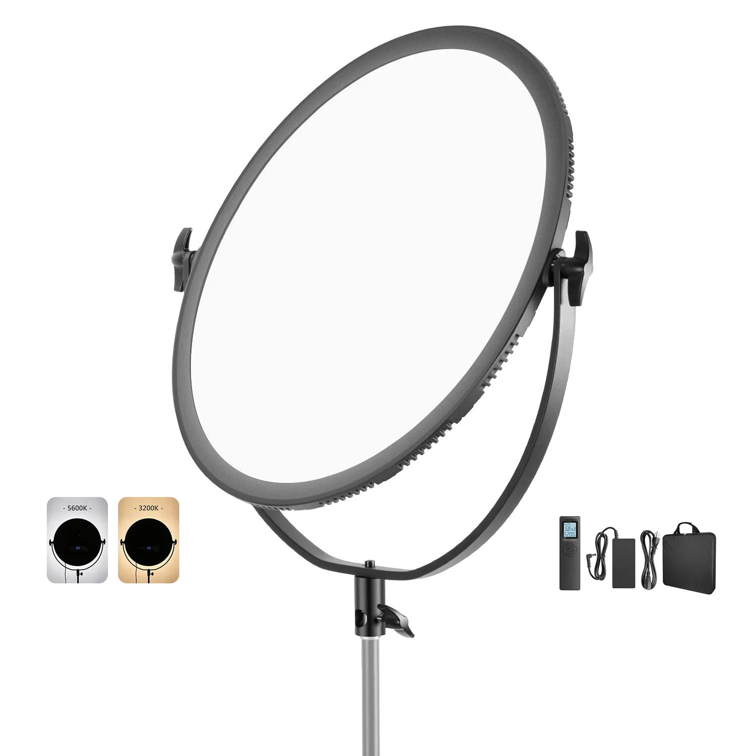 Neewer NL-360ARC 18''/45.5cm 70W Ultra Thin Bi-Color Round LED Light 70W Dimmable Light with AC Adapter/2.4G Wireless Remote