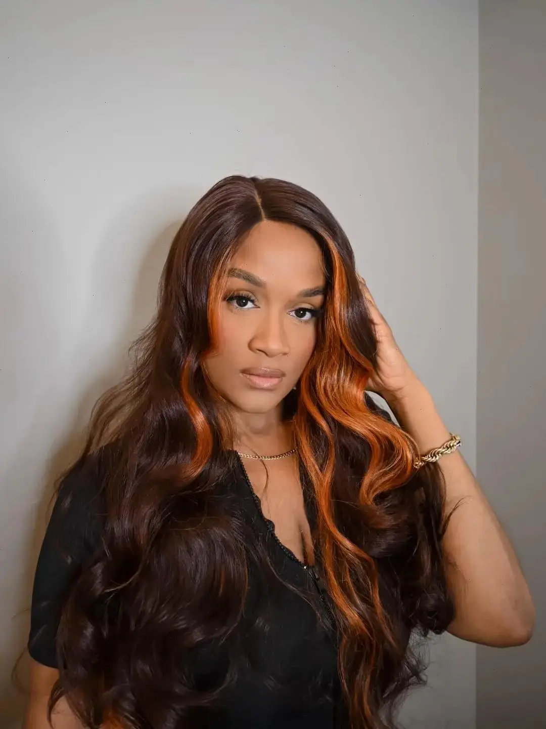 P4/350 الجسم موجة الزنجبيل مزيج البني يسلط الضوء على الباروكات 5x5 إغلاق شعر مستعار 100% الشعر البشري 13x4 أومبير الدانتيل الجبهة غلويليس الباروكات للمرأة #2