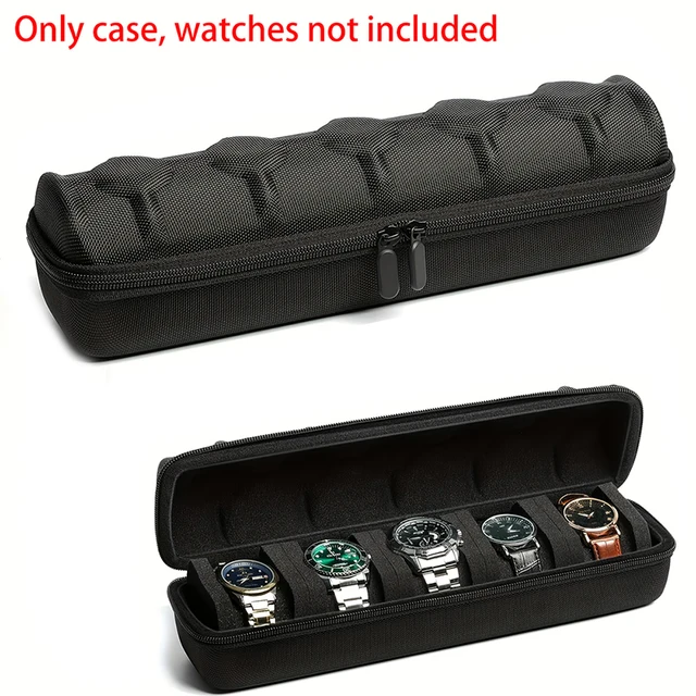 Boîte de rangement pour montres pour hommes ou femmes, étui de voyage portable, support de présentation pour montres-bracelets et montres intelligentes 1